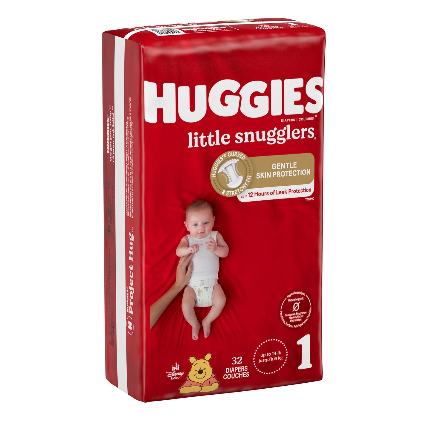 DIAPER, HUGGIES LITTLE SNUGGLERS JUMBO SZ1