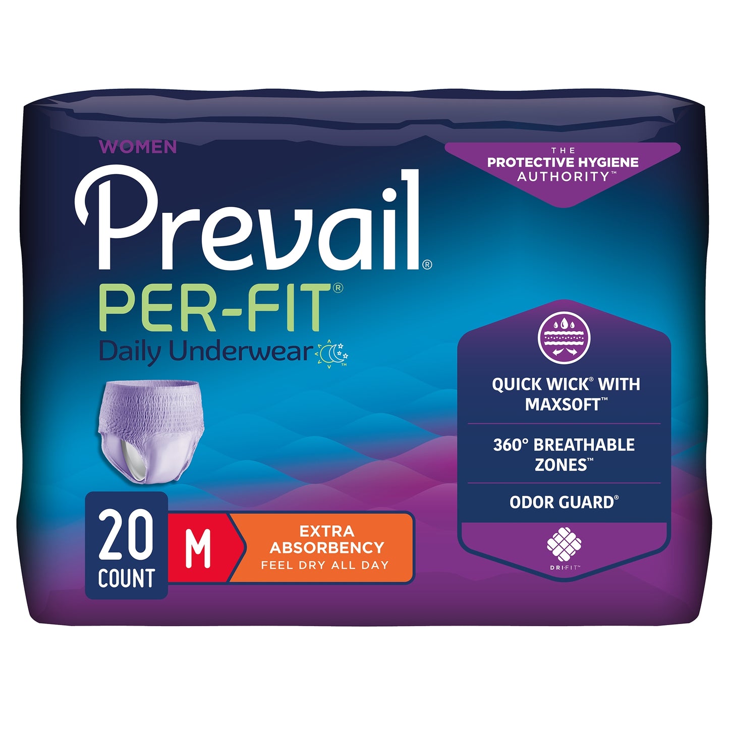 UNDERWEAR, PREVAIL PER-FIT WOMEN 34"-36" MED