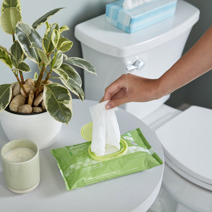 WIPE, WET FLUSHABLE UNSCNTED SFT PK W/LID