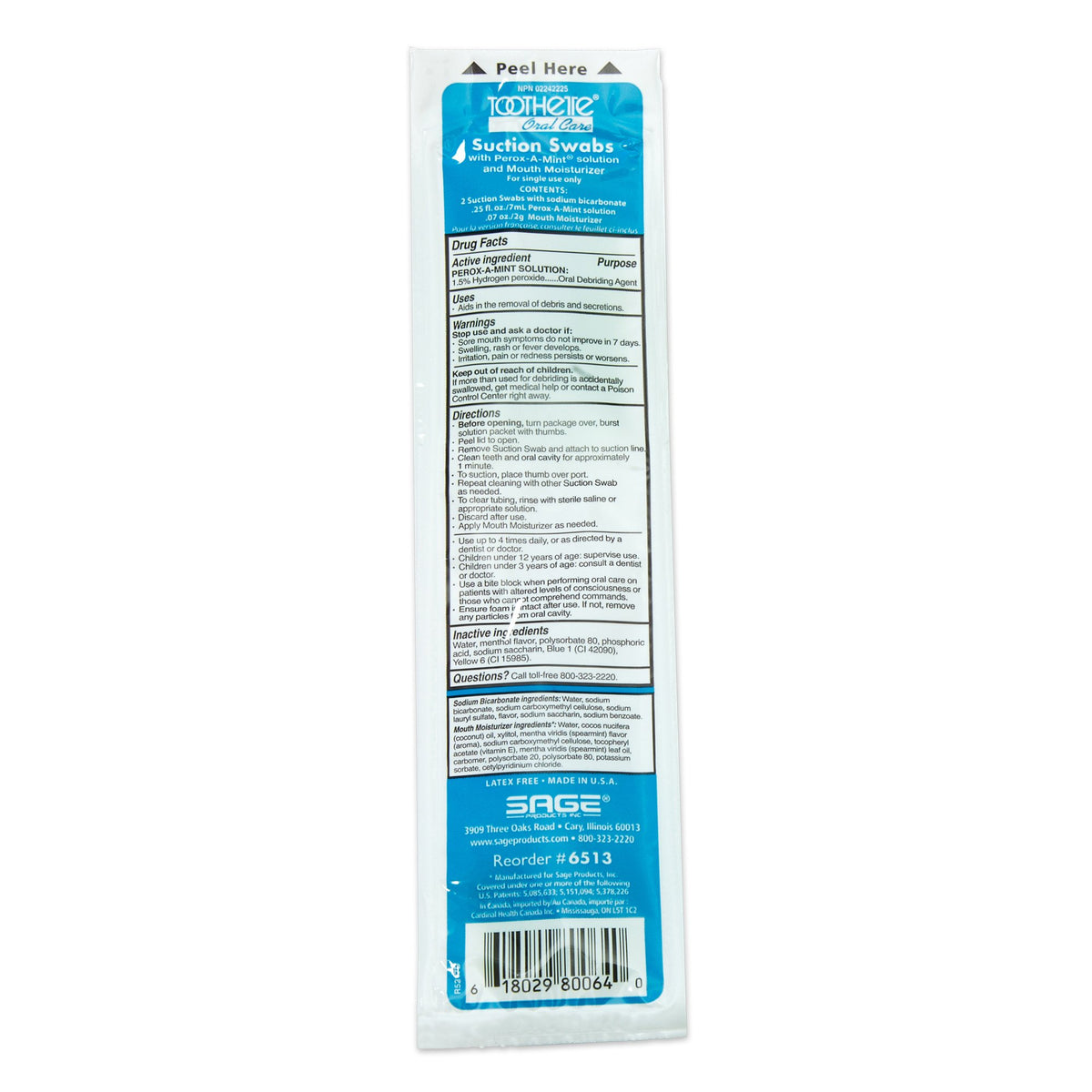 MOUTHCARE KIT, W/SCTN/SWABS