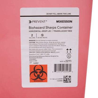 CONTAINER, SHARPS RED 2GL