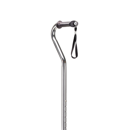 CANE, QUAD W/CONTRD GRIP CHROME SM