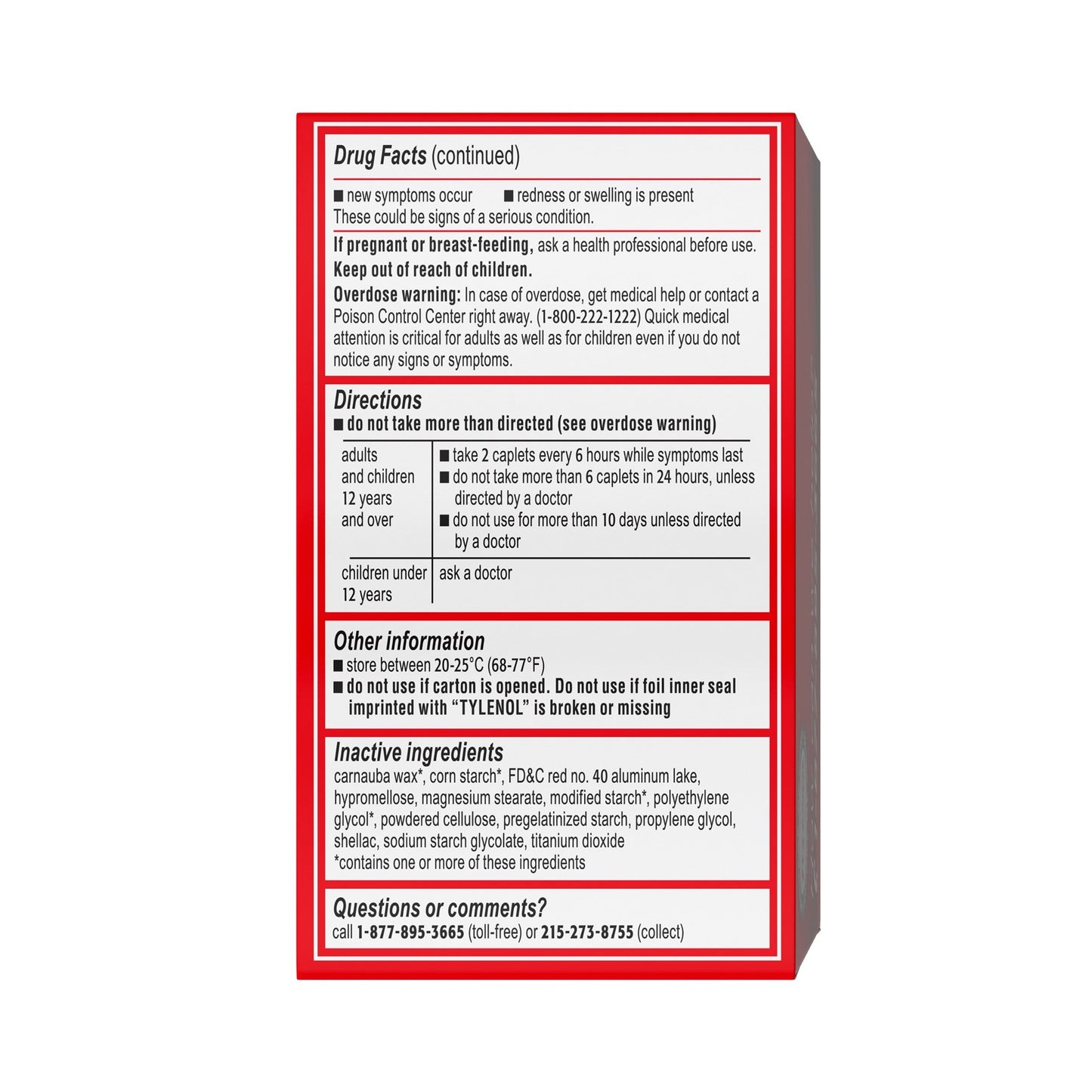 TYLENOL, CAP XS 500MG