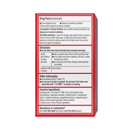 TYLENOL, CAP XS 500MG