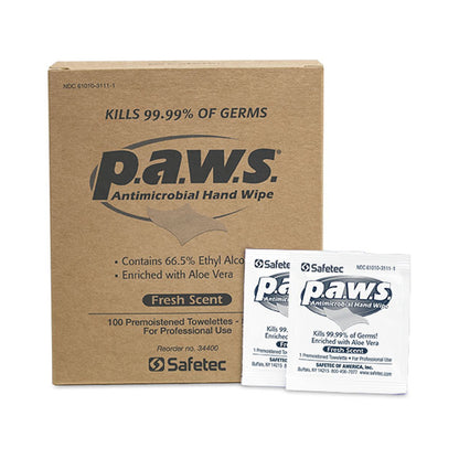 WIPE, ANTIBACT IND WRAPPED PAWS