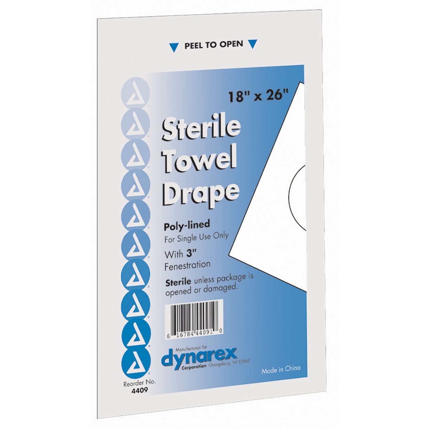TOWEL, DRAPE FENSTRATED DISP STR