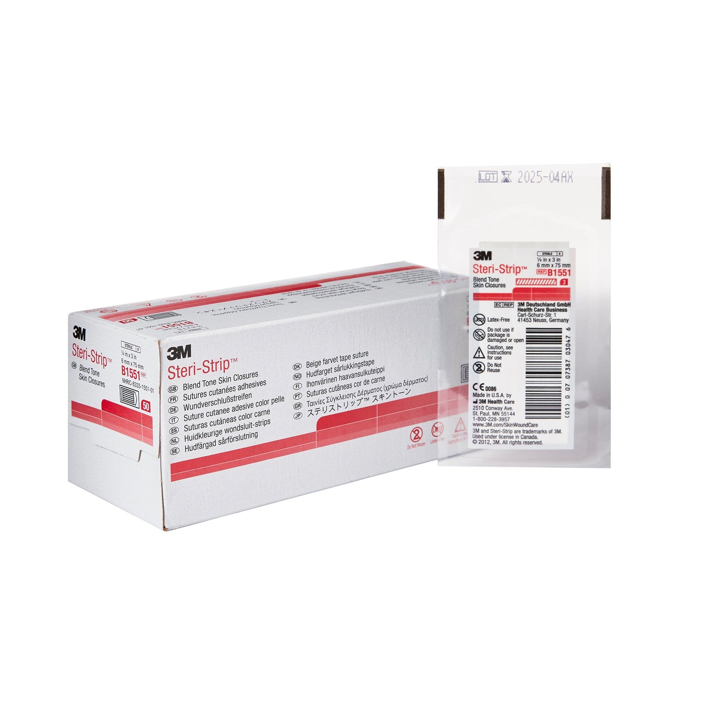 CLOSURE, STERI-STRIP SKIN TONE1/4"X3" 3S
