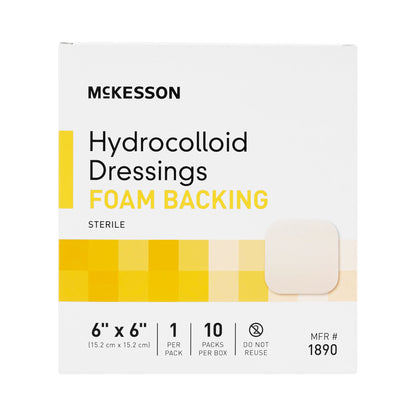 DRESSING, HYDROCOLLOID FOAM-BCK STR 6X6"