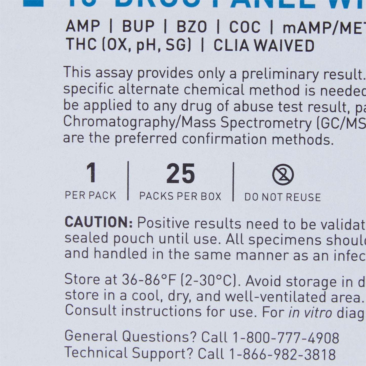TEST KIT, DRUG SCREEN 10PANELCUP CLIA WAIVED