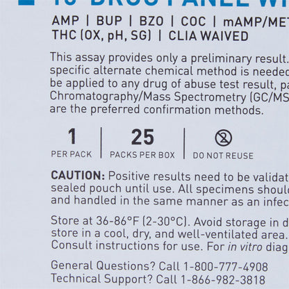 TEST KIT, DRUG SCREEN 10PANELCUP CLIA WAIVED