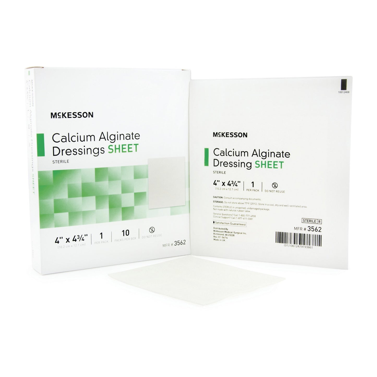 DRESSING, CALCIUM ALGINATE SHEET 4"X4.75"
