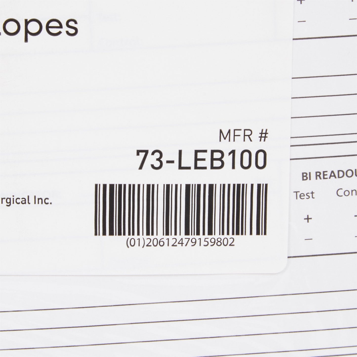 ENVELOPE, STERILIZER RECORD