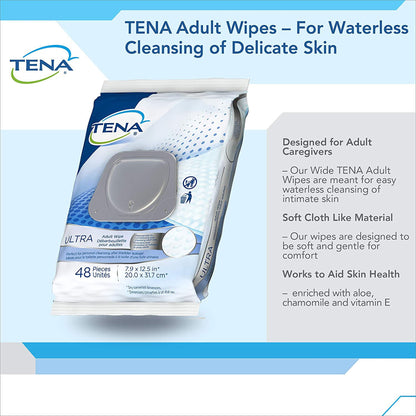 WASHCLOTH, WET CLASSIC TENA DISP