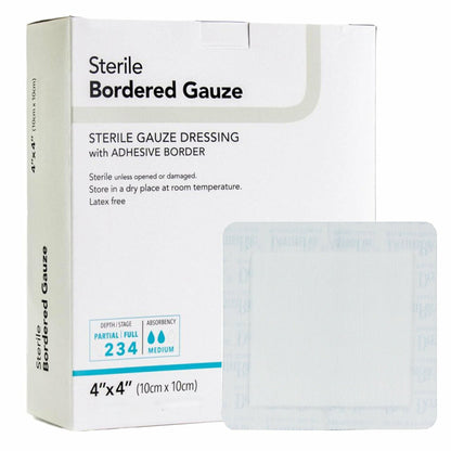 GAUZE, BRDRD 2X2