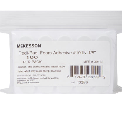 PEDI-PAD, FOAM ADH WHT #101-NAARROW 1/8"