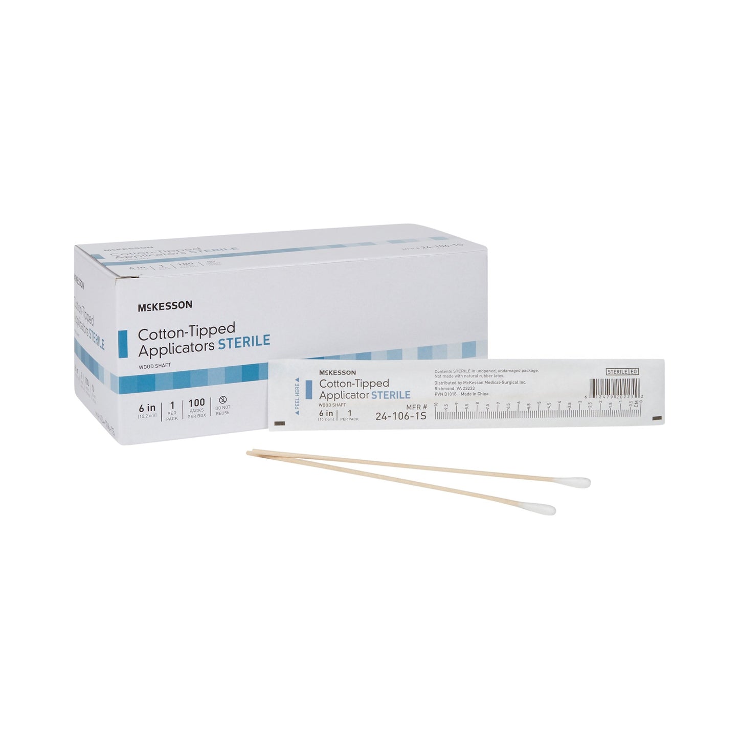 APPLICATOR, COTTON TIPPED STR6"