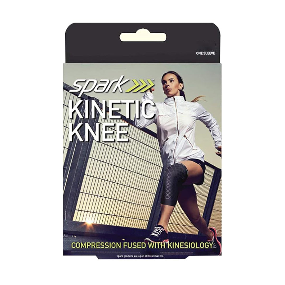 KNEE SLEEVE, COMPRESSION SPARKKINETIC BLK LG