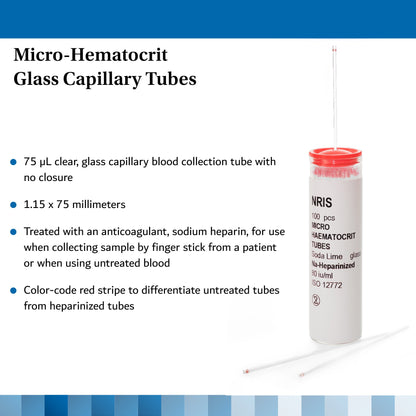 TUBE, CAPILLARY SODHEP RED 75UL GLS