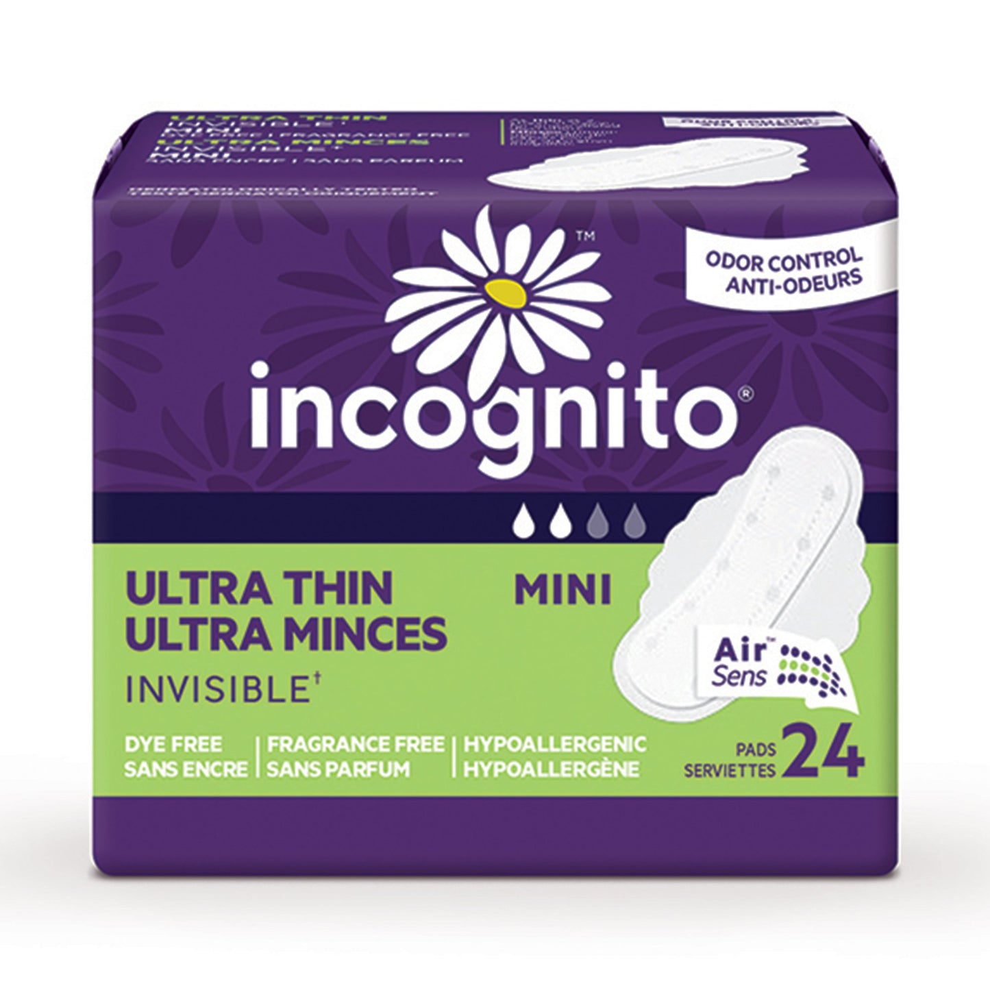 PAD, MAXI W/WINGS INCOGNITO ULTR THIN UNSCNTD
