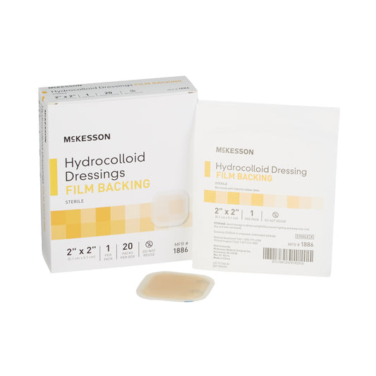 DRESSING, HYDROCOLLOID FILM-BCK STR 2X2"