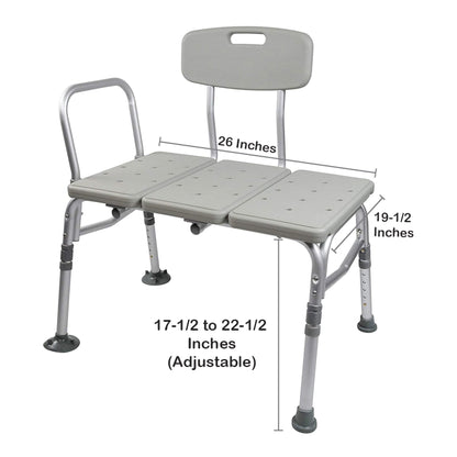 BENCH, TRANSFER W/BACK ALUM FRAME 400LBS