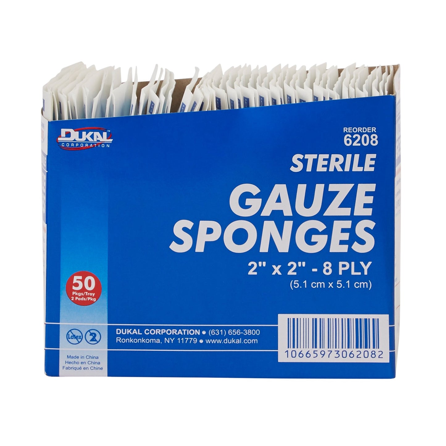 SPONGE, GAUZE 8PLY STR 2"X2"