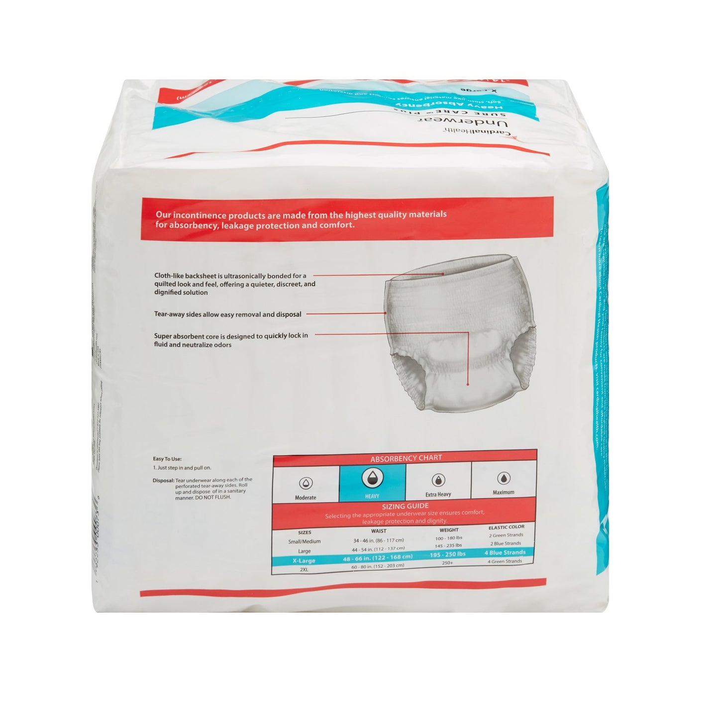 UNDERWEAR, SURECARE XLG 54"-64"
