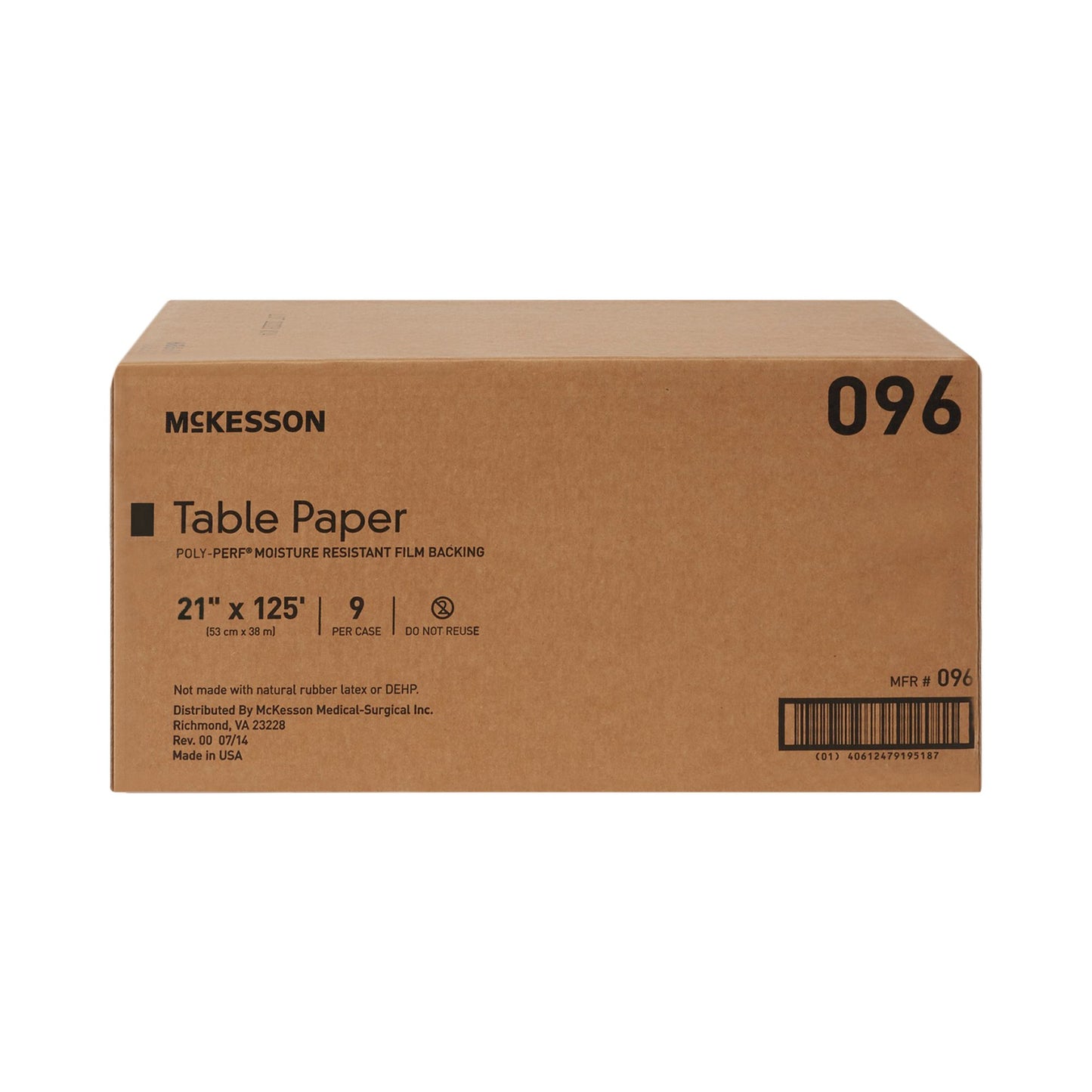PAPER, TABLE POLY PERF WHT 21"X125'