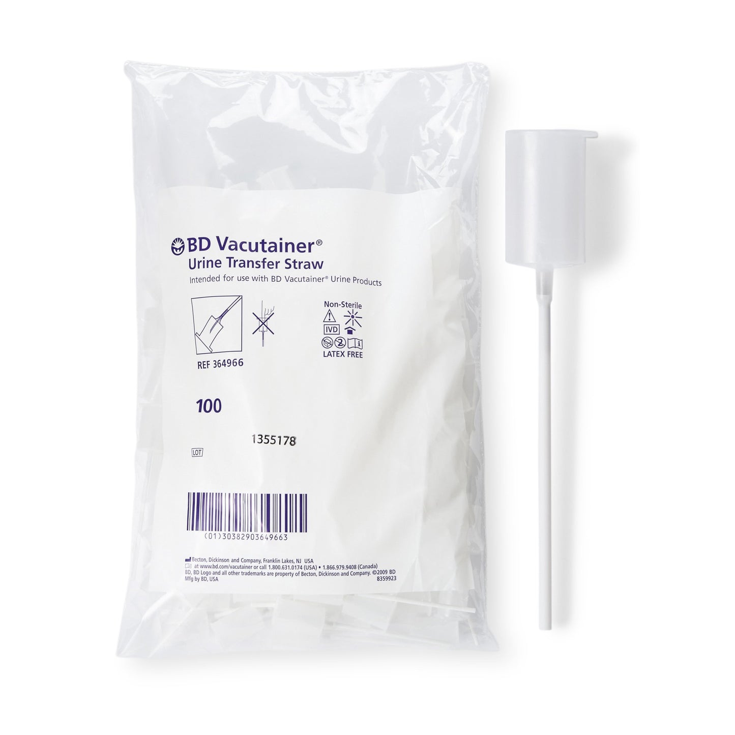 COLLECTION STRAW, F/URINE TRANSFER