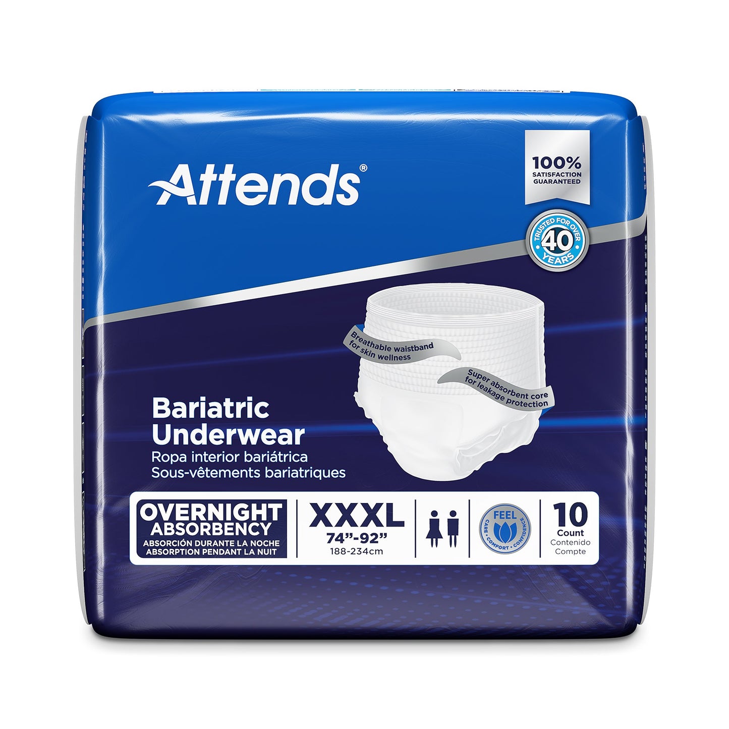 UNDERWEAR, ATTENDS BARIATRIC 3XL