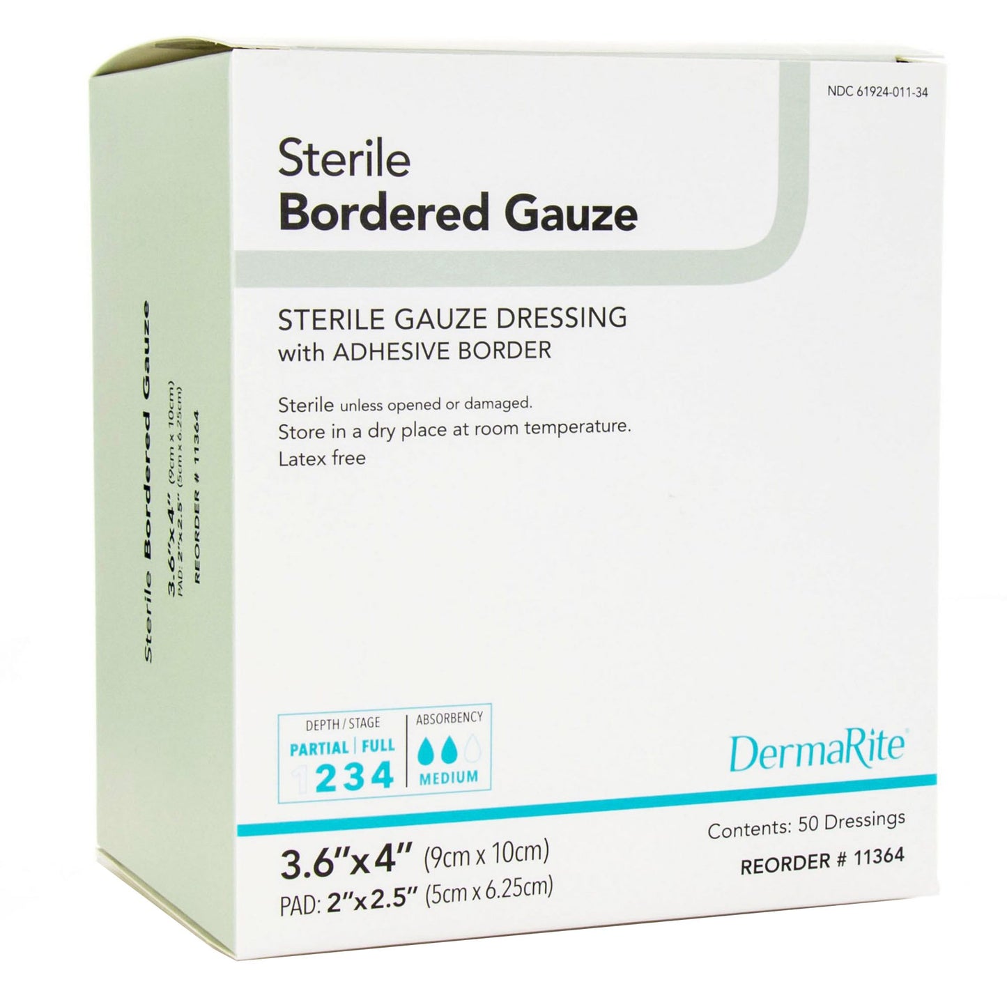 GAUZE, BORDERED STERILE ISLAND3.6X4