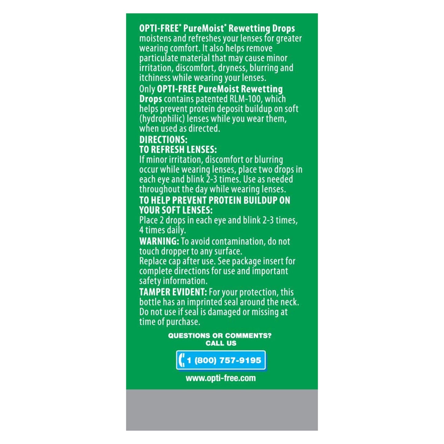 OPTI-FREE PUREMOIST REWETING,DRP 12ML 9ALCON