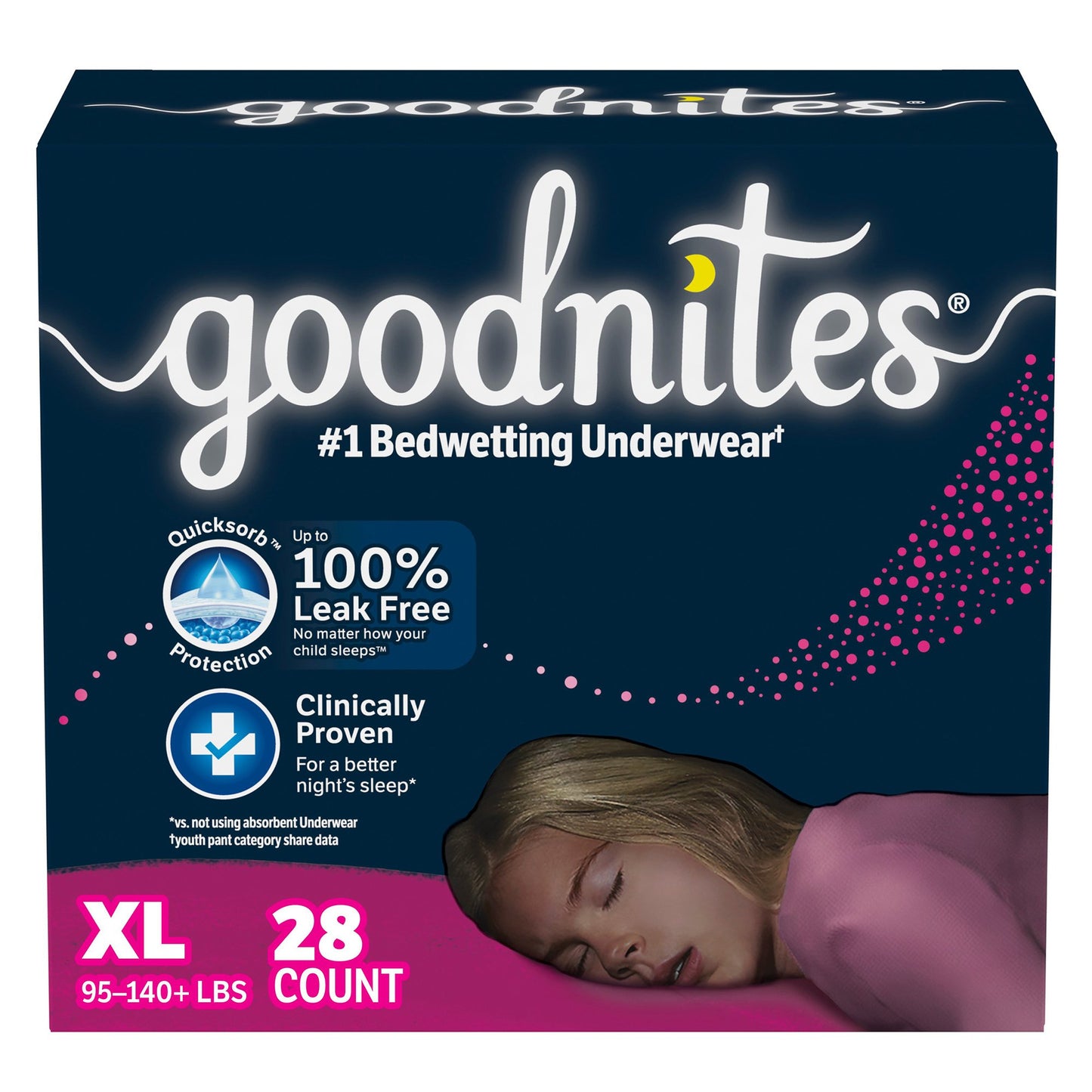 UNDERWEAR, GOODNITES YTH GIRLXLG