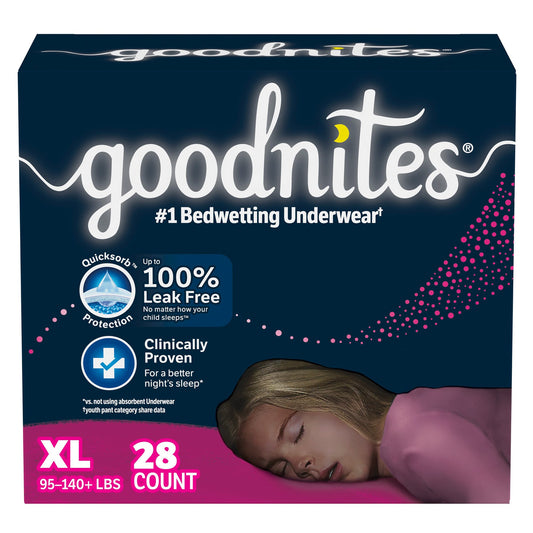 UNDERWEAR, GOODNITES YTH GIRLXLG