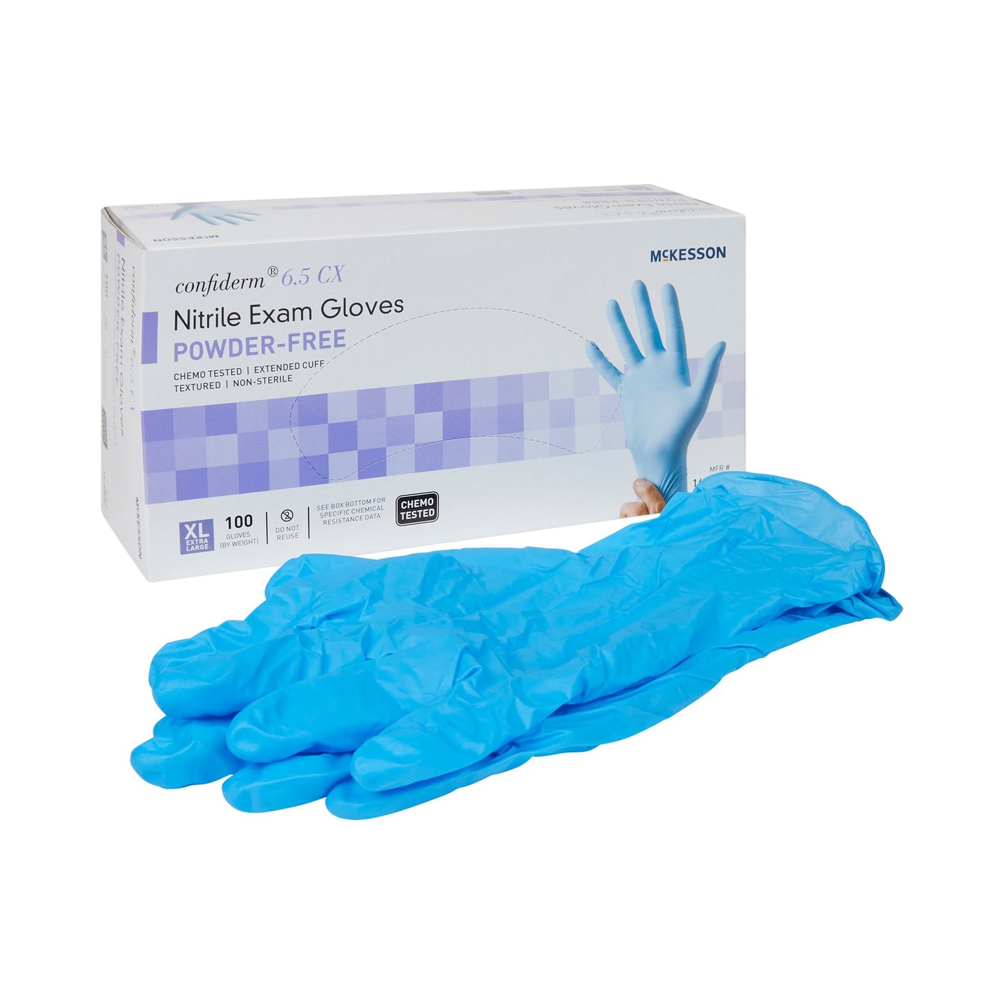 GLOVE, EXAM NTRL XL N/S EXTCFCHEMO 6.5CX