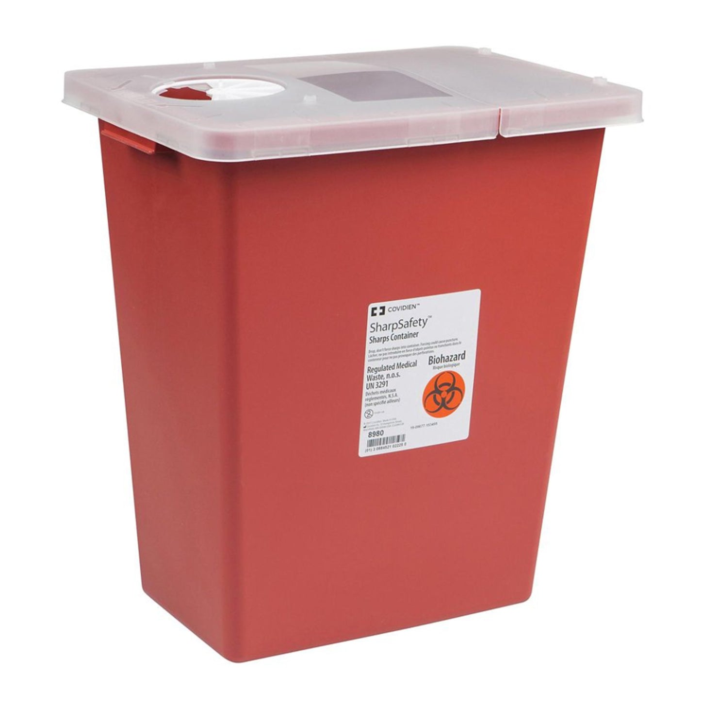 CONTAINER, SHARPS RED 8GL W/LID