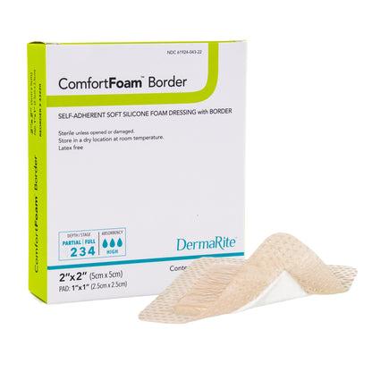 DRESSING, COMFORT FOAM 2"X2"