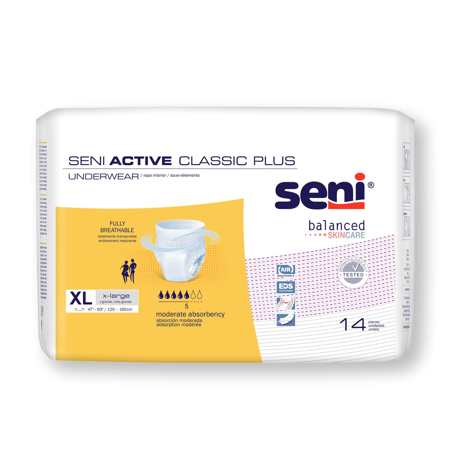 UNDERWEAR, INCONT ACTIVE CLASSIC+ XLG 47"-63"