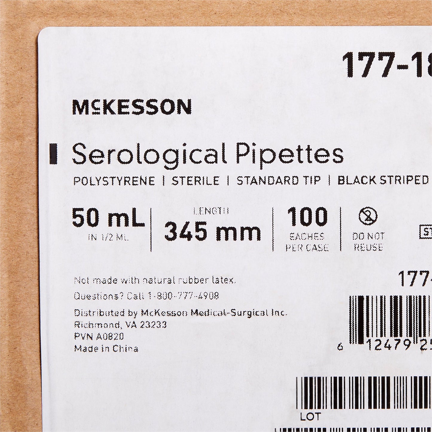 PIPETTE, SEROLOGICAL STD TIP STR BLK BAND 50ML
