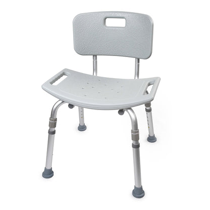 BENCH, BATH W/BCK ADJ ALUM FRAME 300LBS