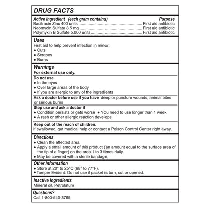 TRIPLE ANTIBIOTIC, OINT 0.9GM