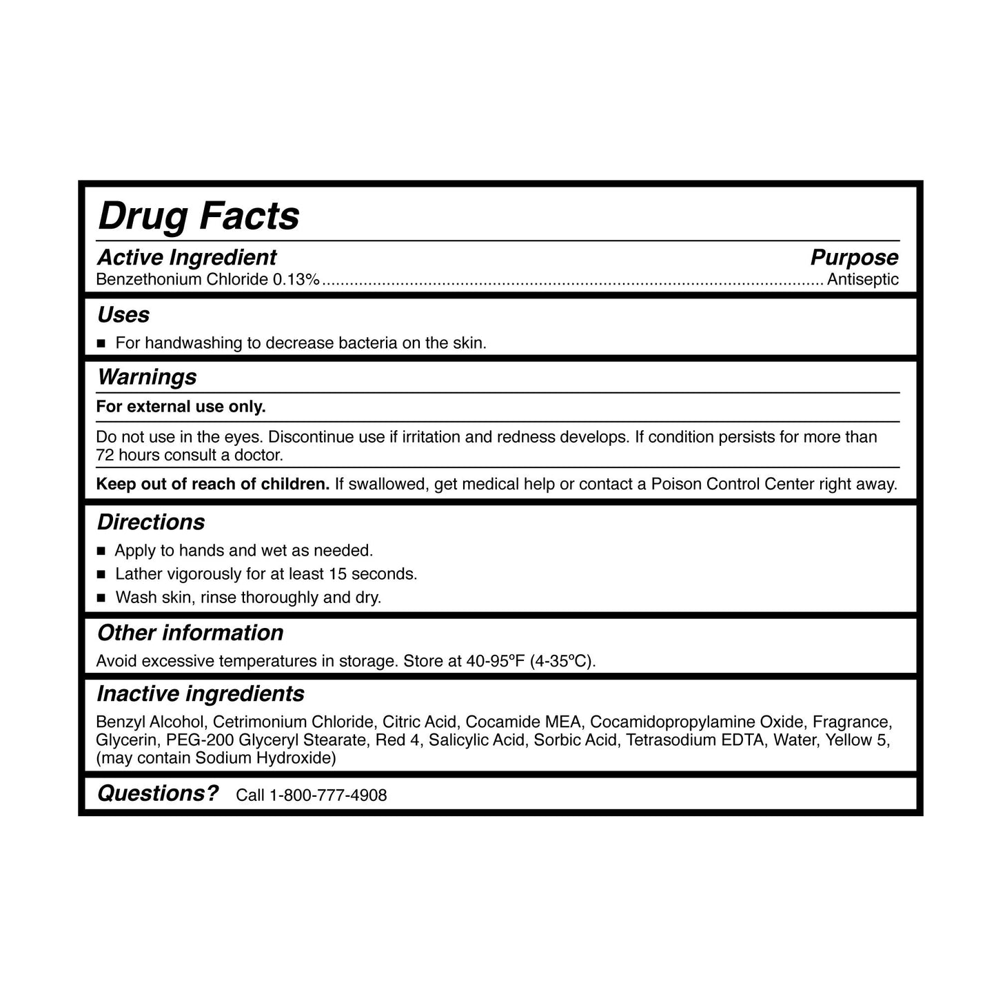 SOAP, MCKESSON ANTIB BENZETHONIUM CHLORIDE GL