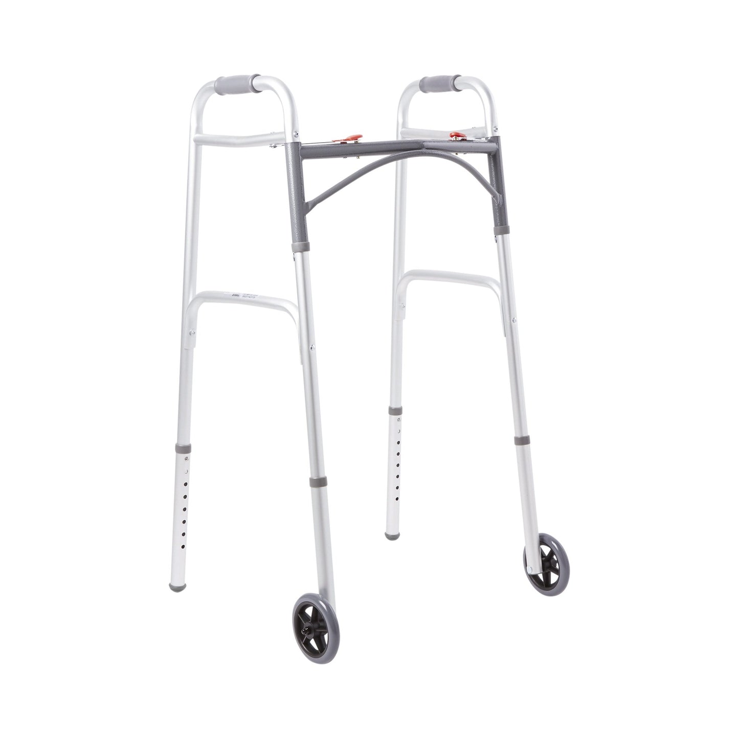 WALKER, FOLDING ALUM W/WHEELSADLT 350LB