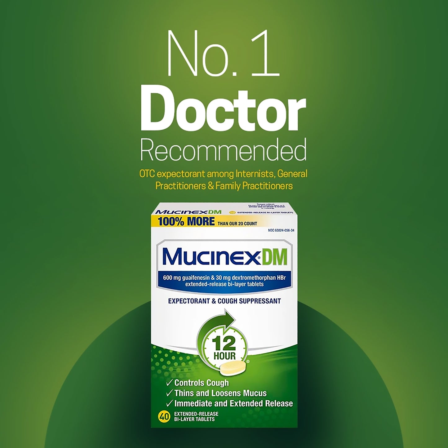 MUCINEX DM, TAB 600-30MG
