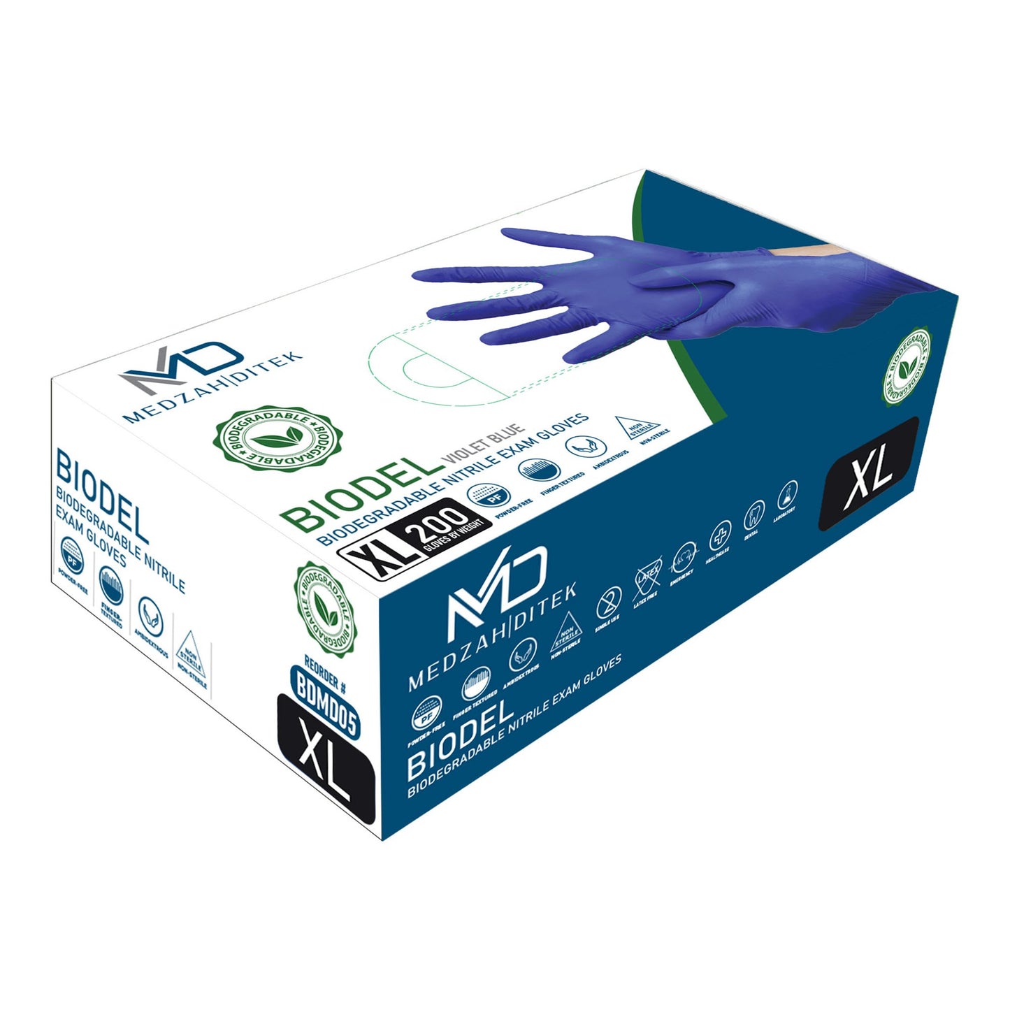 GLOVE, EXAM BIODEGRADABLE XLG4.0MIL 9.5"