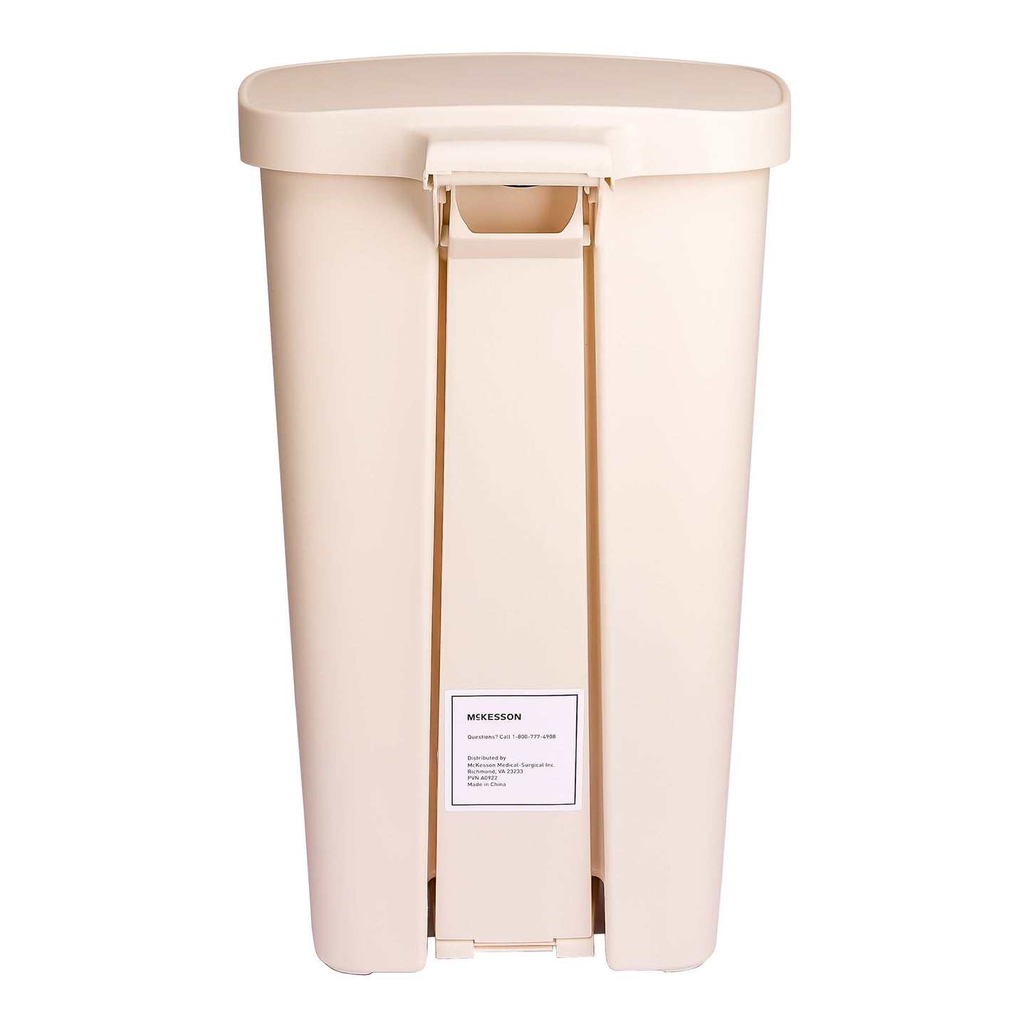 WASTECAN, STEP-ON RECTGL PLASBGE 52QT