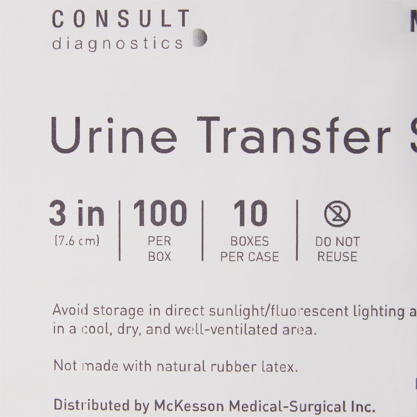 COLLECTION STRAW, F/URINE TRANSFER DEVICE N/S 3"
