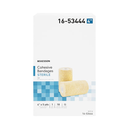 BANDAGE, COHESIVE STR LF TAN 4"