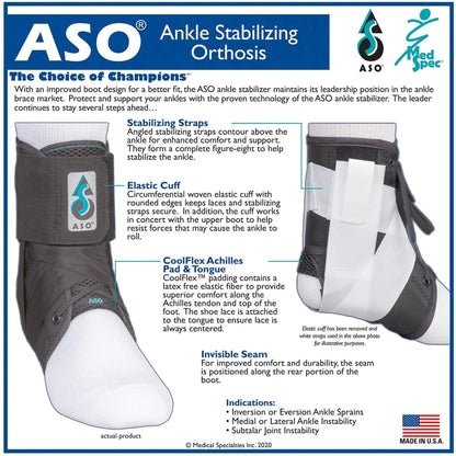 ANKLE STABILIZER, ASO BLK LGMDSPEC