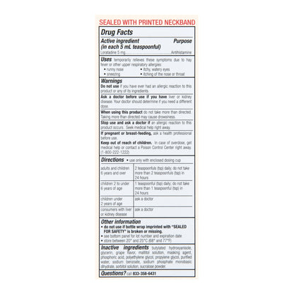 LORATADINE, SYRP FT CHILDRENSALLERGY SUG/FREE GRAPE 4OZ